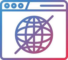 Offline Gradient Line Icon vector