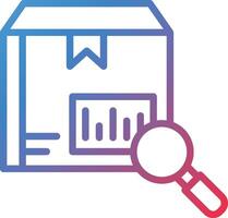 Package Tracking Gradient Line Icon vector
