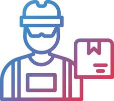 Stolen Package Gradient Line Icon vector