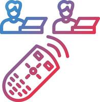 Remote Control Two Color Line Icon vector