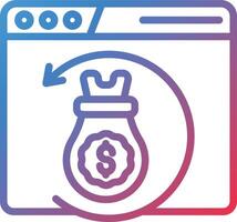 Money Back Guarantee Two Color Line Icon vector