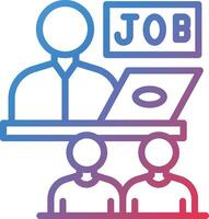 Interviewer Two Color Line Icon vector