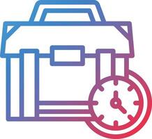 Business Hours Two Color Line Icon vector