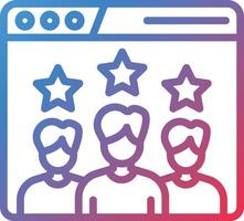 Customer Review Two Color Line Icon vector