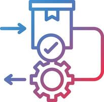 Order Processed Two Color Line Icon vector