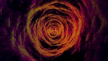 Abstract Pulsing Ring motion graphic element. perfect for background or logo placement. Particle flowing with motion creating a plasma, portal effect or beating heart pulse. 3D render, 4K loop video