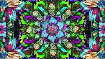 Movement background with fractal design Abstract multicolored movement graphic background video