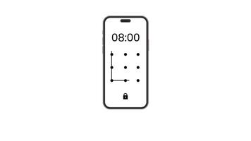Smartphone Pattern Lock security animation video
