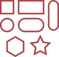 Geometric Frames Collection. Square, rectangular, circular, oval shapes. Minimalist design elements for modern layouts, borders, templates, graphic art, abstract design. illustration vector