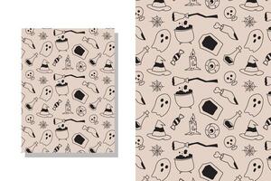 Halloween pattern background vector