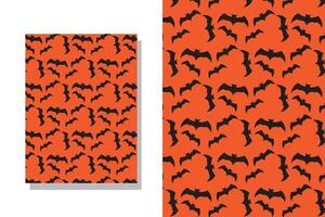 Halloween bat pattern background vector