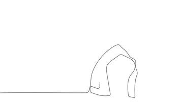 A flowing line drawing of architects at the construction site reviewing project designs with their team. video