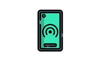 Animation wifi hotspot with smartphone icon. Smartphone feature themed video