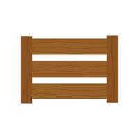 Illustration of simple wooden crate with horizontal slats, ideal for storage or shipping designs. vector