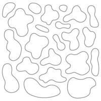 Illustration of various organic, blob like shapes scattered randomly. vector