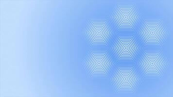 Royal blue color simple and classy slowly moving hexagonal shapes minimal geometrical background for presentation video