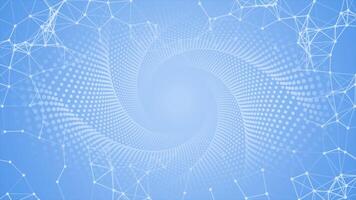 Royal blue particles abstract design modern and futuristic tunnel loop able background with plexus pattern video