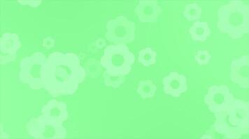 Green color floral pattern simple and beautiful elegant background video