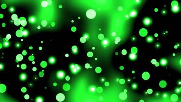 verde cor simples lentamente comovente brilhando bokeh partículas abstrato moderno Sombrio fundo video