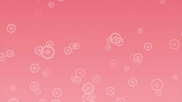 Red color circular shaped element moving upward with check pattern modern design geometrical background video