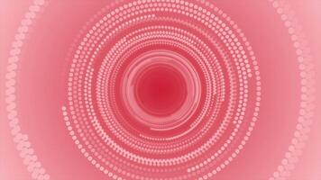 red color flying through rotating circular dots 3D depth tunnel modern design seamless background video