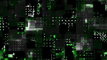 Digital technology speed connect green color particles background, cyber nano information, abstract communication, innovation future tech data modern background video