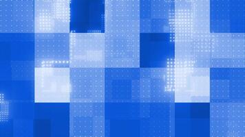 Royal blue color box pattern futuristic abstract design with glowing particles modern technology loop able background video