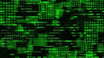 Digital technology speed connect Green color particles background, cyber nano information, abstract communication, innovation future tech data modern background video