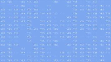 Royal blue color simple and clean background with YES word modern background video