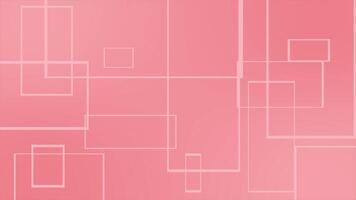 Red color square shaped outline wiggling movement modern geometrical loop able background video