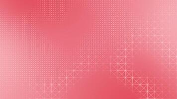 Red color circular dots halftone with low poly lines and dots modern futuristic background video