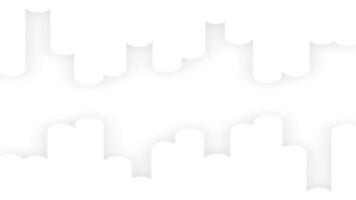 White color simple and clean cylindrical shapes moving in opposite direction modern design geometrical background video
