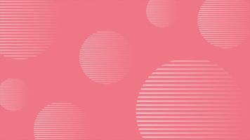Red color parallel lines in circular shapes modern design loop able geometrical background video