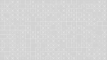 White color square box and cross pattern appearing and disappearing modern design loop able geometrical background video