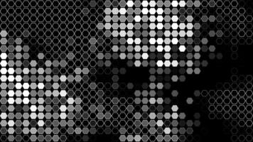 White and Black color appearing and disappearing hexagonal shapes modern design black geometrical background video
