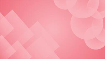 Red color clean square and circular shapes modern design geometrical background video