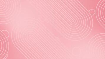 Red color parallel abstract lines slowly moving circles abstract design geometrical background video
