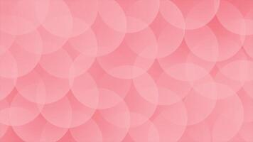 Red color multiple circular shapes wiggling movement modern design loop able geometrical background video