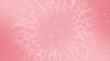 Red color glowing plexus design with moving bokeh particles abstract background video