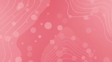 Red color wavy parallel lines with moving bokeh particles modern design background video
