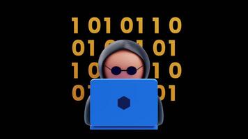 3d animação do hacker video