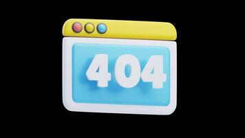 3D Animation of 404 Error Page Not Found video