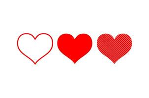 Heart Love Shape Isolated On White Background vector