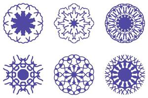 Decorative Circular Ornament in Various Colors vector