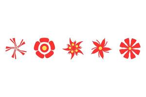 Botanical flower icon. Decorative floral vector