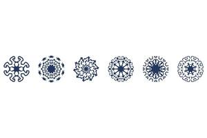 Decorative Mandala Patterns Set Design vector