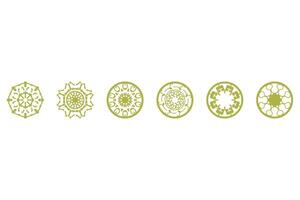 Decorative Mandala Pattern Illustrations Set vector