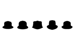 Silhouette Collection of Various Hat Designs vector