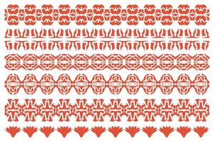 Traditional Red Pattern Design Elements vector