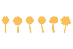Stylized Yellow Flower Illustrations vector